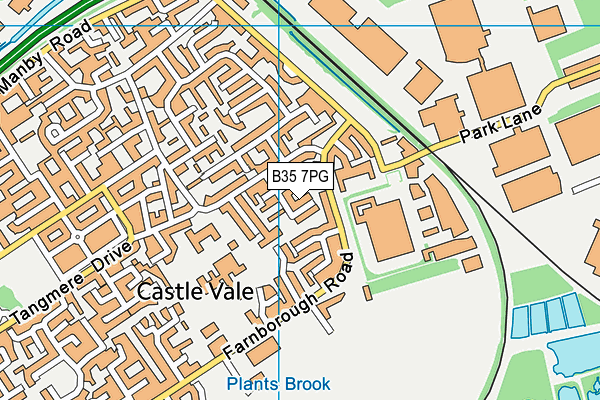 B35 7PG map - OS VectorMap District (Ordnance Survey)