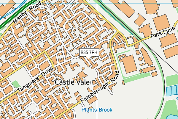 B35 7PH map - OS VectorMap District (Ordnance Survey)