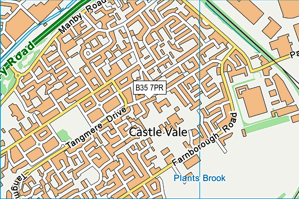 B35 7PR map - OS VectorMap District (Ordnance Survey)