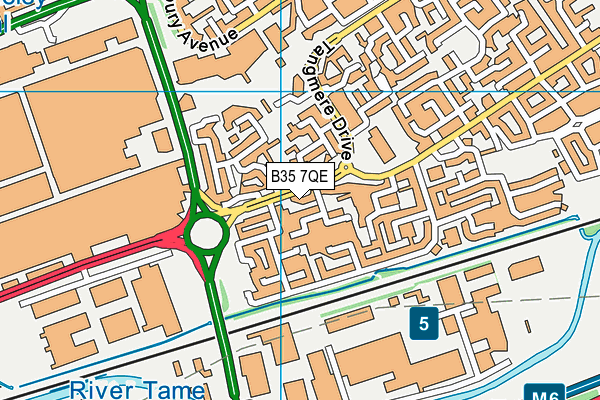 B35 7QE map - OS VectorMap District (Ordnance Survey)