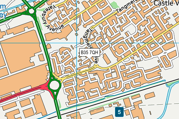 B35 7QH map - OS VectorMap District (Ordnance Survey)