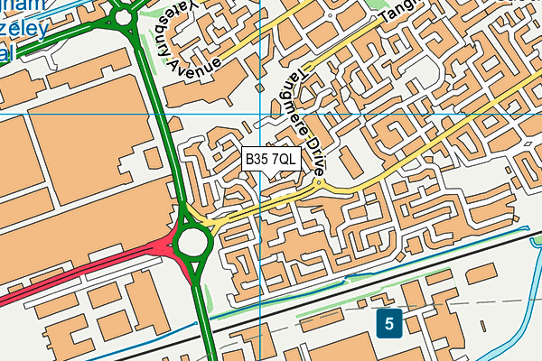 B35 7QL map - OS VectorMap District (Ordnance Survey)