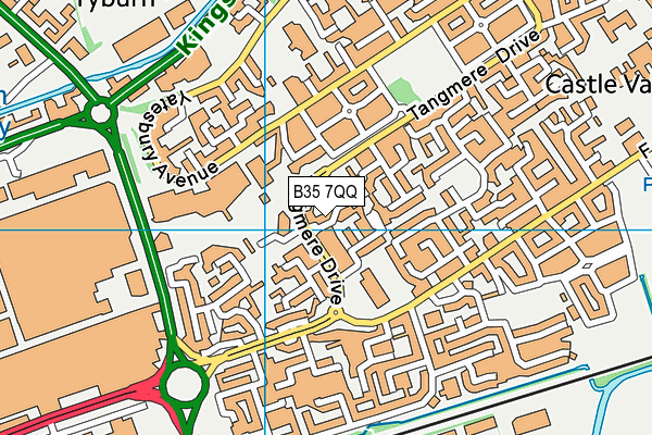 B35 7QQ map - OS VectorMap District (Ordnance Survey)