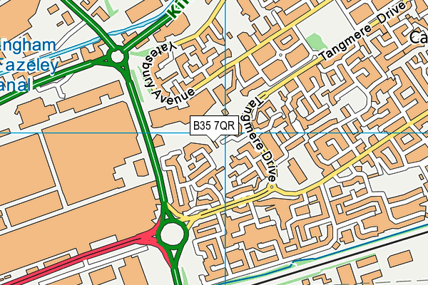 B35 7QR map - OS VectorMap District (Ordnance Survey)