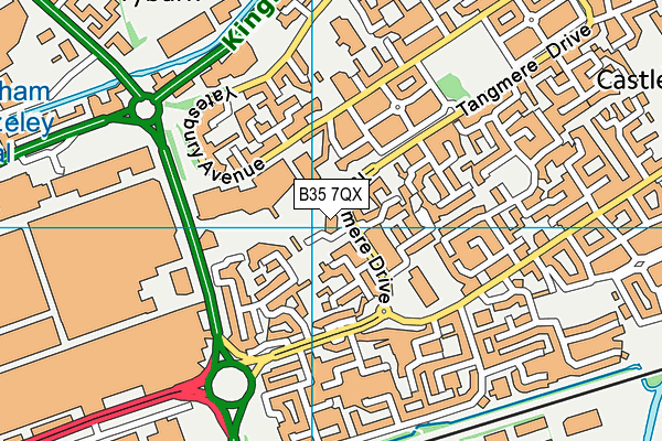 B35 7QX map - OS VectorMap District (Ordnance Survey)