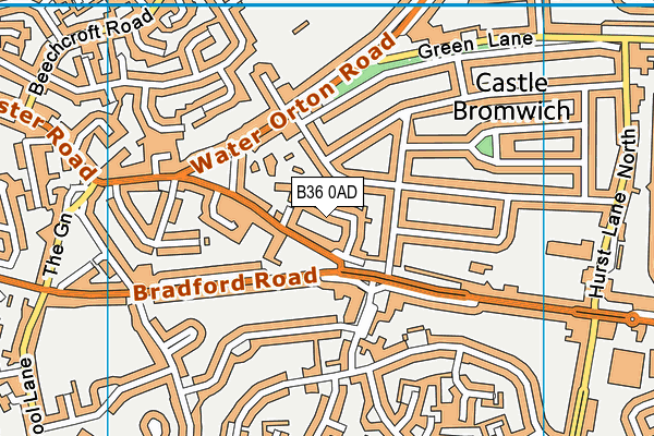 B36 0AD map - OS VectorMap District (Ordnance Survey)