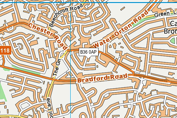 B36 0AP map - OS VectorMap District (Ordnance Survey)