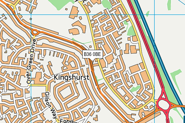 B36 0BE map - OS VectorMap District (Ordnance Survey)