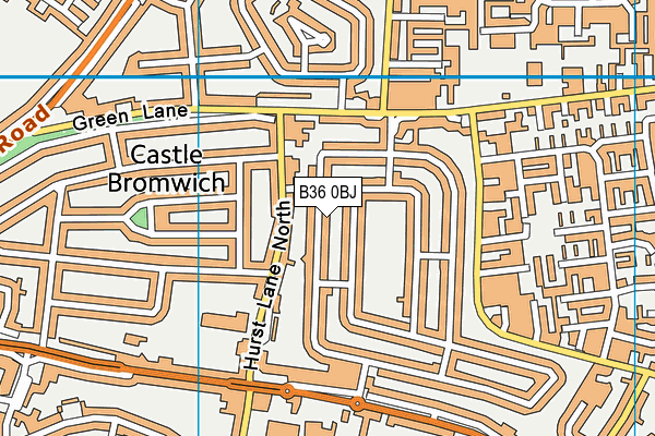 B36 0BJ map - OS VectorMap District (Ordnance Survey)