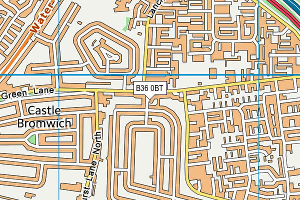 B36 0BT map - OS VectorMap District (Ordnance Survey)