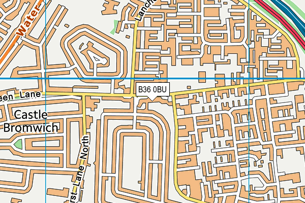 B36 0BU map - OS VectorMap District (Ordnance Survey)