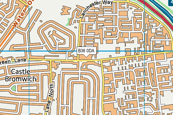 B36 0DA map - OS VectorMap District (Ordnance Survey)