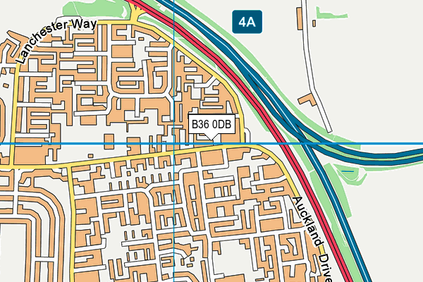 B36 0DB map - OS VectorMap District (Ordnance Survey)