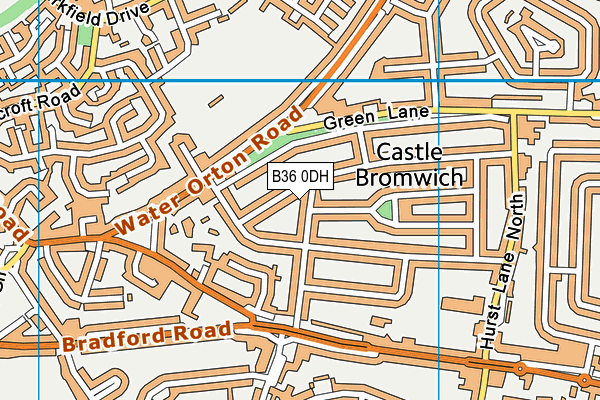 B36 0DH map - OS VectorMap District (Ordnance Survey)