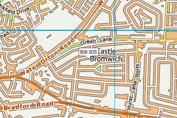 B36 0DS map - OS VectorMap District (Ordnance Survey)