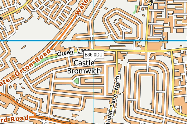 B36 0DU map - OS VectorMap District (Ordnance Survey)