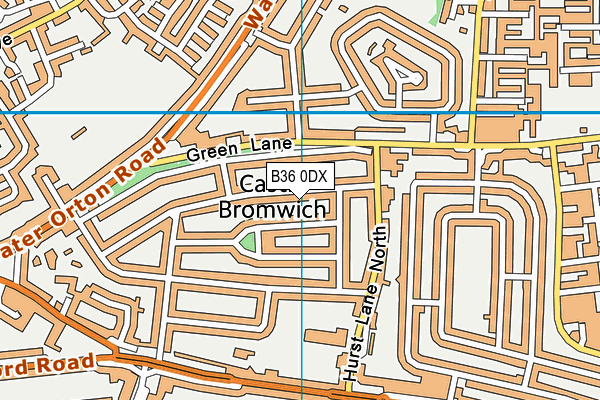 B36 0DX map - OS VectorMap District (Ordnance Survey)