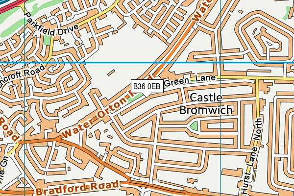 B36 0EB map - OS VectorMap District (Ordnance Survey)