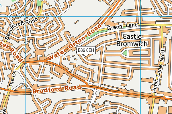 B36 0EH map - OS VectorMap District (Ordnance Survey)