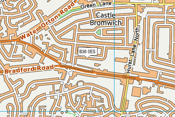 B36 0ES map - OS VectorMap District (Ordnance Survey)