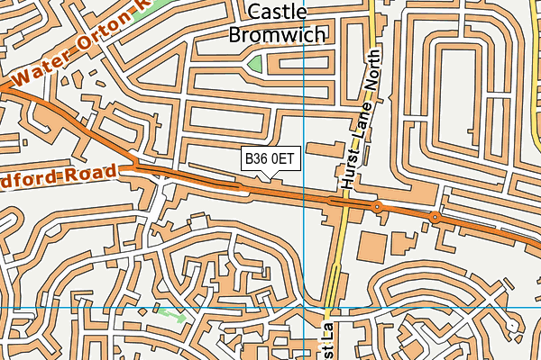 B36 0ET map - OS VectorMap District (Ordnance Survey)