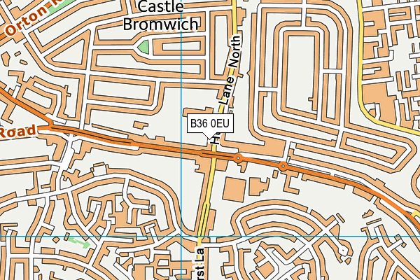 B36 0EU map - OS VectorMap District (Ordnance Survey)