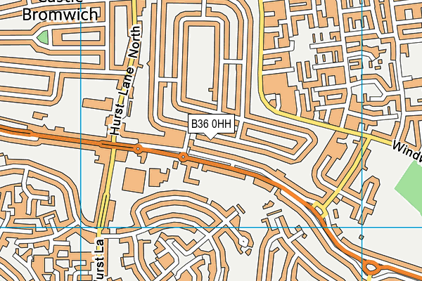 B36 0HH map - OS VectorMap District (Ordnance Survey)