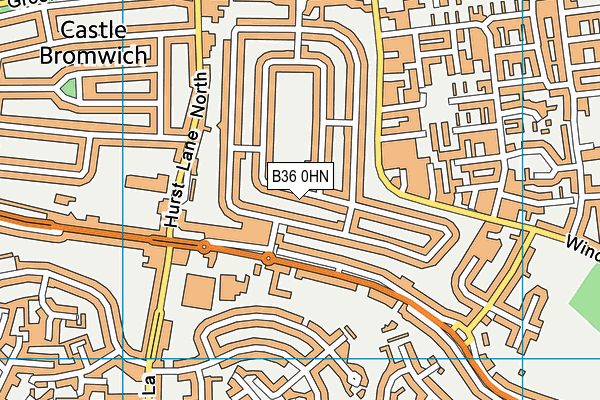 B36 0HN map - OS VectorMap District (Ordnance Survey)