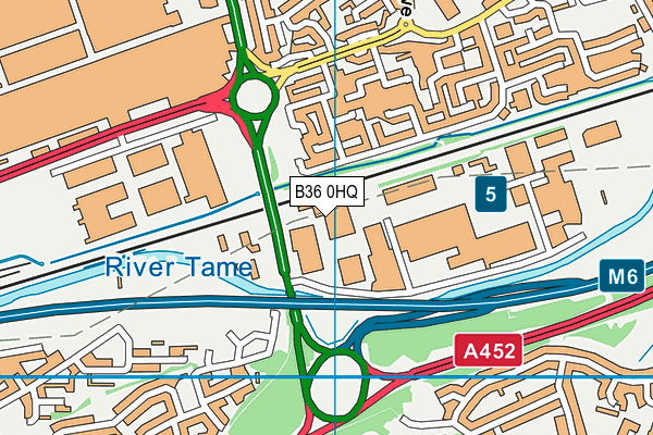 B36 0HQ map - OS VectorMap District (Ordnance Survey)