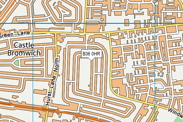 B36 0HR map - OS VectorMap District (Ordnance Survey)