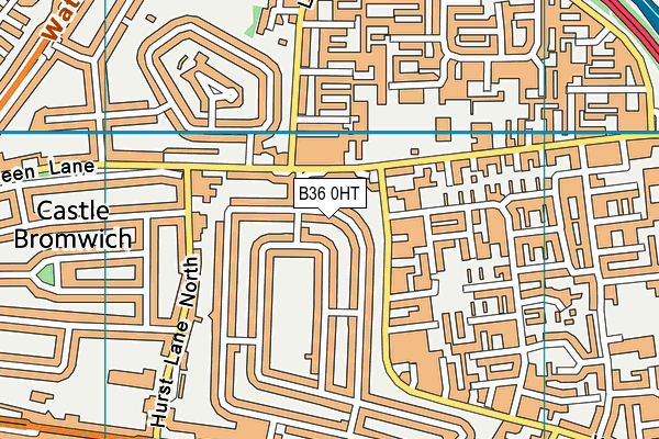 B36 0HT map - OS VectorMap District (Ordnance Survey)