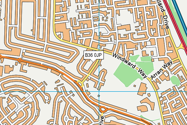 B36 0JP map - OS VectorMap District (Ordnance Survey)