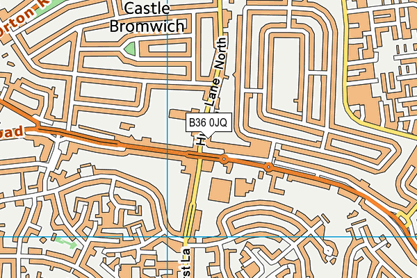 B36 0JQ map - OS VectorMap District (Ordnance Survey)