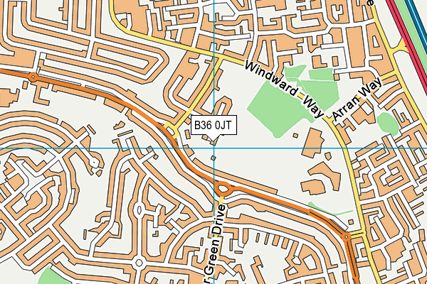 B36 0JT map - OS VectorMap District (Ordnance Survey)
