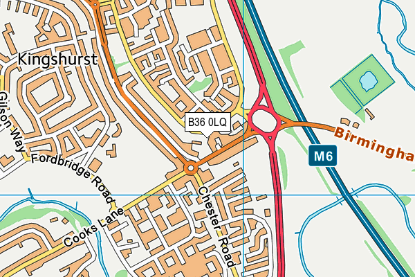 B36 0LQ map - OS VectorMap District (Ordnance Survey)