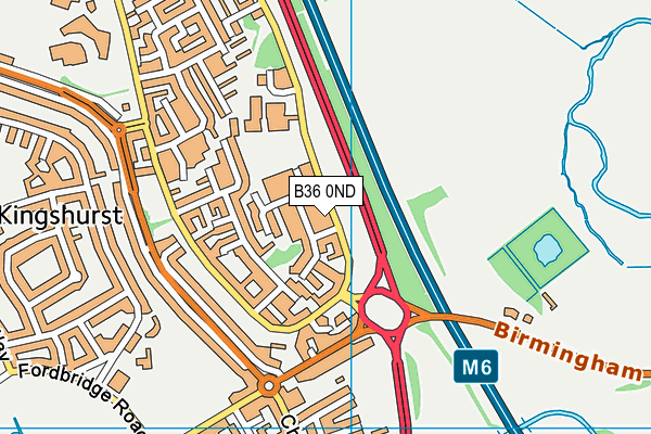 B36 0ND map - OS VectorMap District (Ordnance Survey)