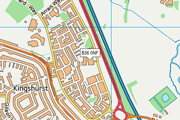 Solihull College (Woodlands Campus) map (B36 0NF) - OS VectorMap District (Ordnance Survey)