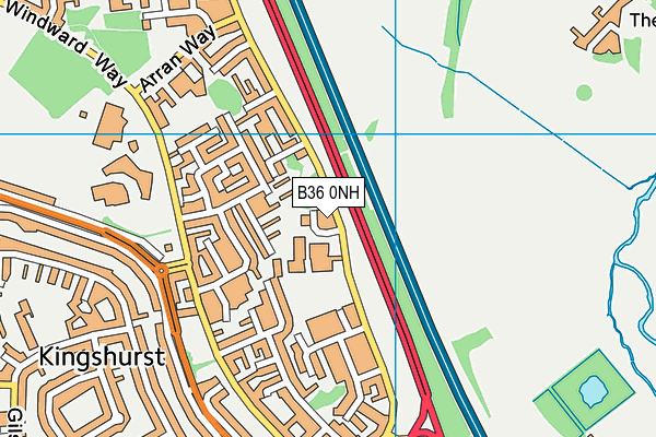 B36 0NH map - OS VectorMap District (Ordnance Survey)