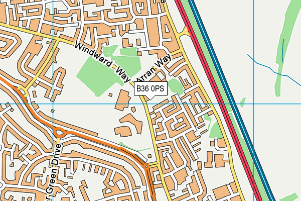 B36 0PS map - OS VectorMap District (Ordnance Survey)