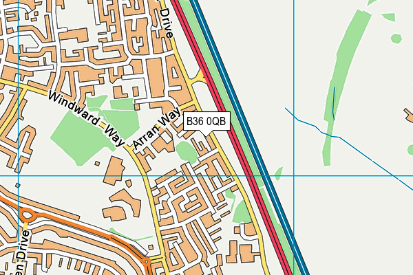 B36 0QB map - OS VectorMap District (Ordnance Survey)