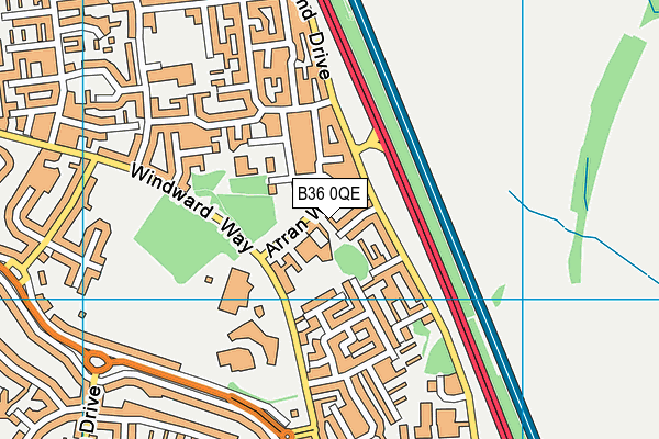 St John the Baptist Catholic Primary School map (B36 0QE) - OS VectorMap District (Ordnance Survey)