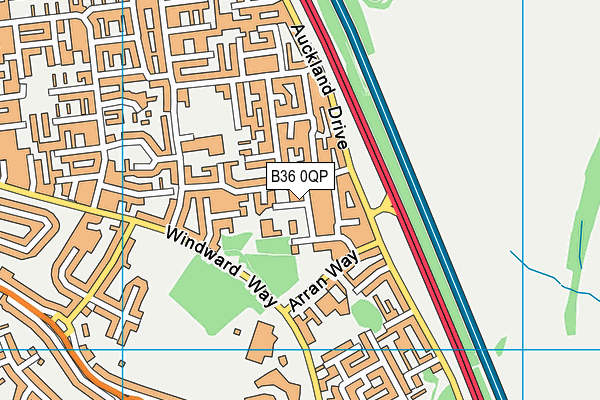 B36 0QP map - OS VectorMap District (Ordnance Survey)