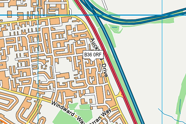 B36 0RF map - OS VectorMap District (Ordnance Survey)