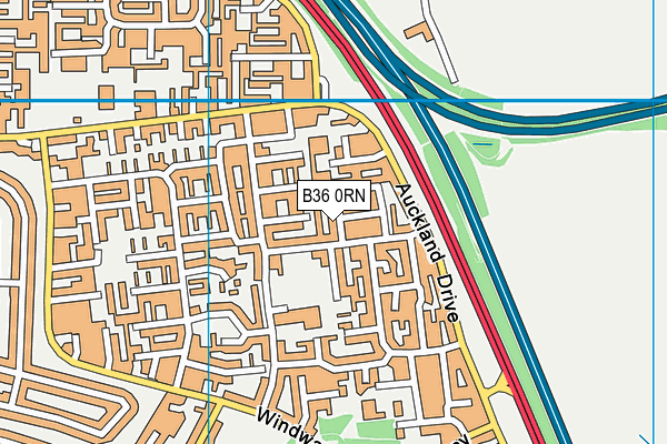 B36 0RN map - OS VectorMap District (Ordnance Survey)