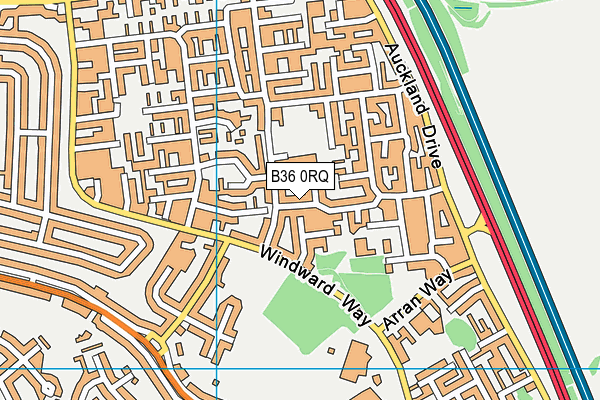 B36 0RQ map - OS VectorMap District (Ordnance Survey)
