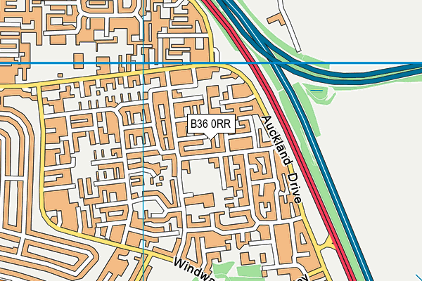 B36 0RR map - OS VectorMap District (Ordnance Survey)