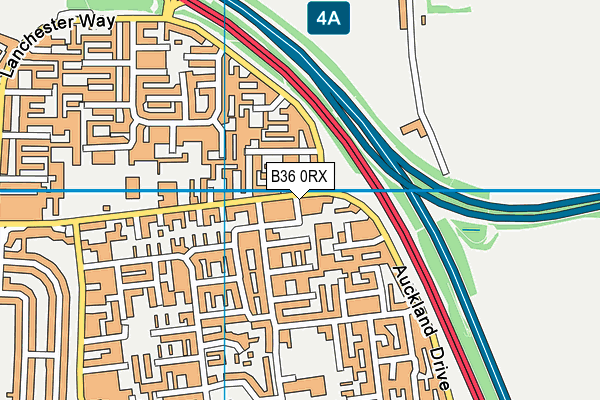 B36 0RX map - OS VectorMap District (Ordnance Survey)