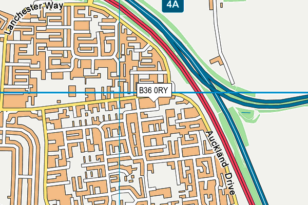 B36 0RY map - OS VectorMap District (Ordnance Survey)