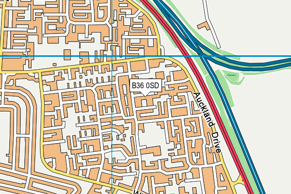 B36 0SD map - OS VectorMap District (Ordnance Survey)