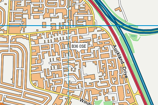 B36 0SE map - OS VectorMap District (Ordnance Survey)